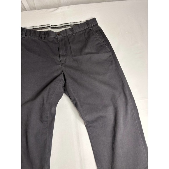 Eddie Bauer Grey Chinos Khakis Mens 36x30 100% Cotton - Picture 5 of 13